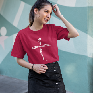 graffiti tag Christian cross t-shirt